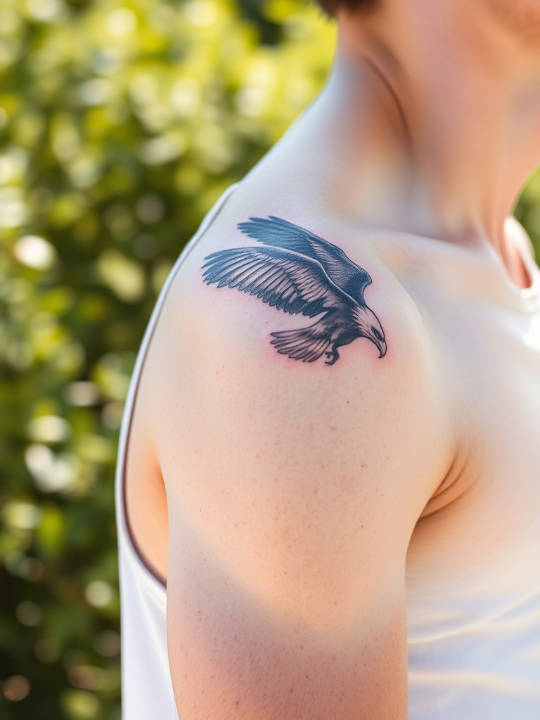 Eagle Tattoo Ideas on Shoulder for Men