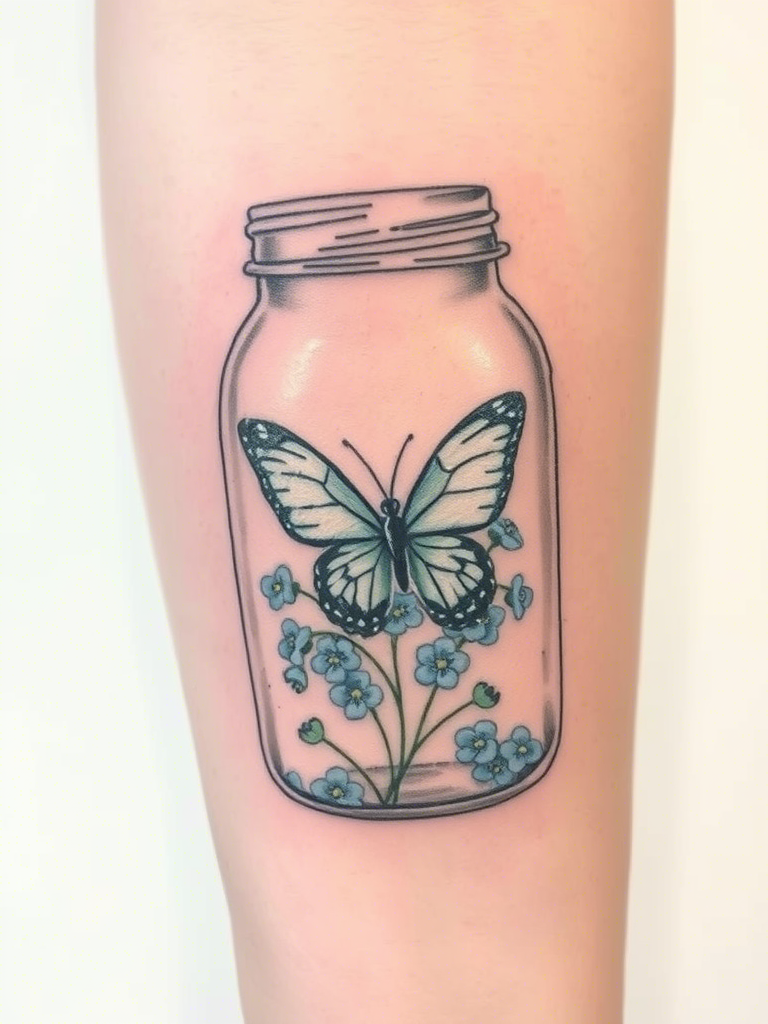 Flower and Butterfly Tattoo Ideas