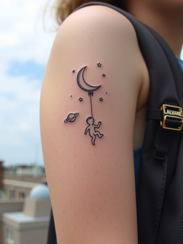 Beautiful Crescent Moon Tattoo Ideas