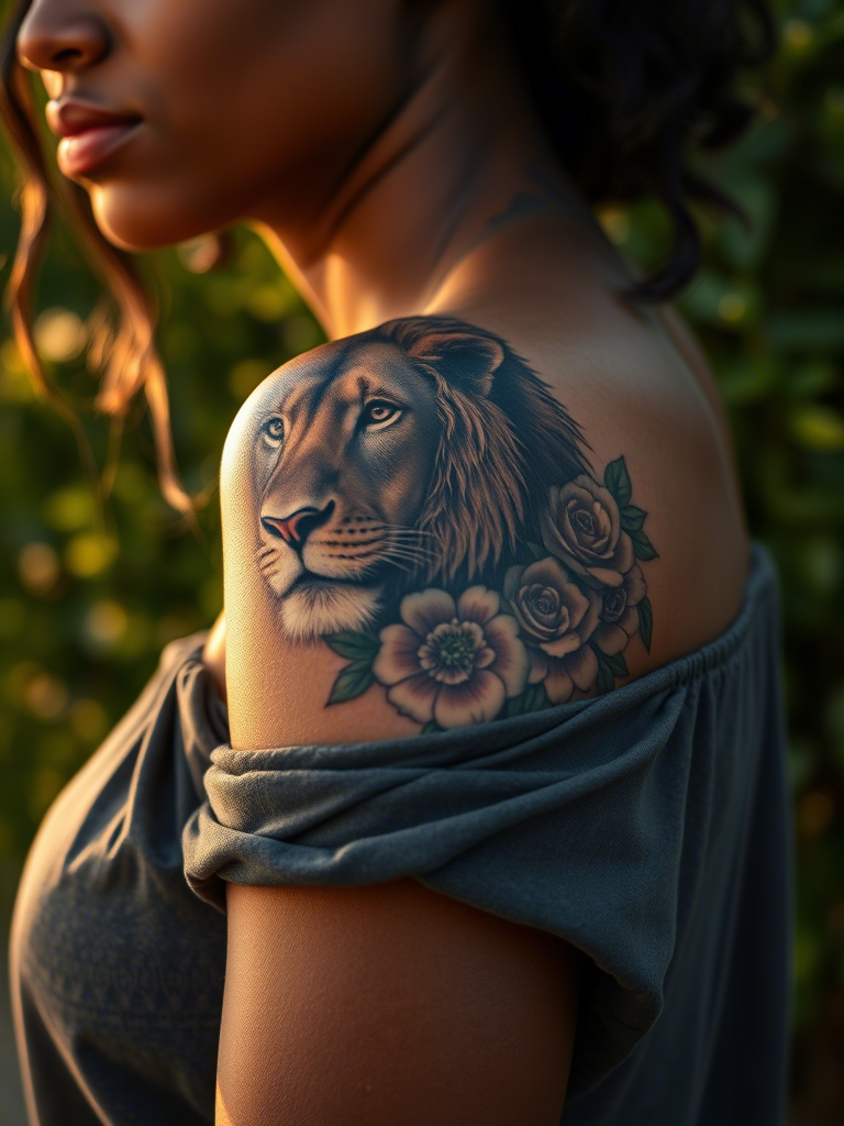 Simple Lion Tattoo Ideas