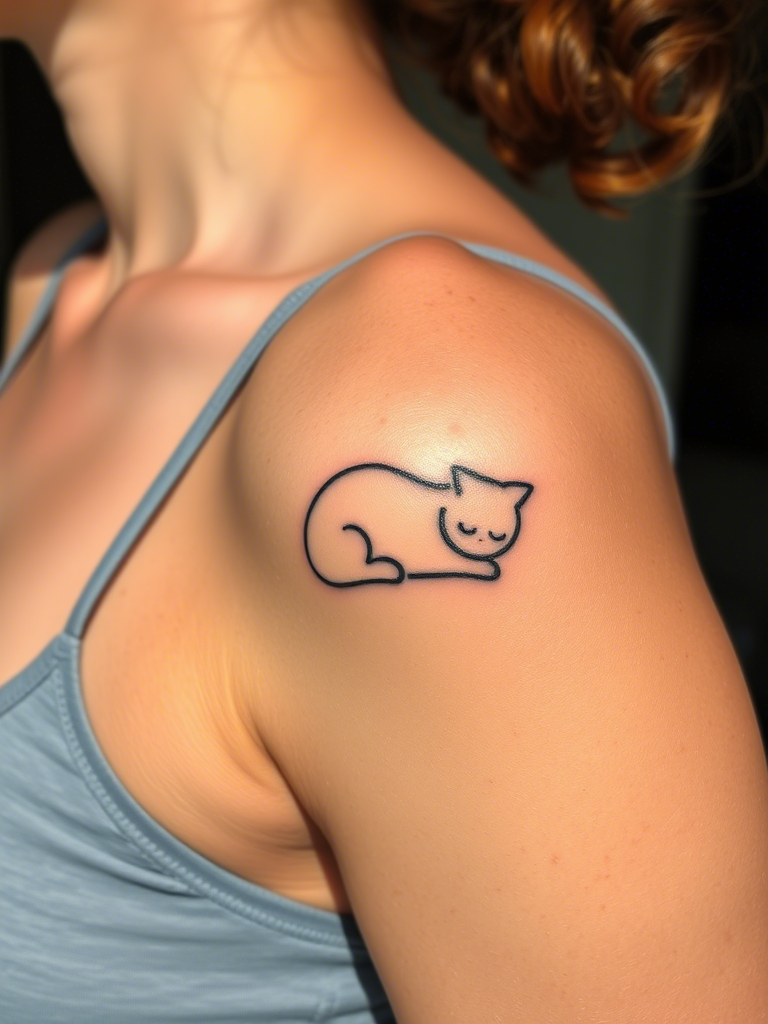 Simple Cat Tattoo Ideas