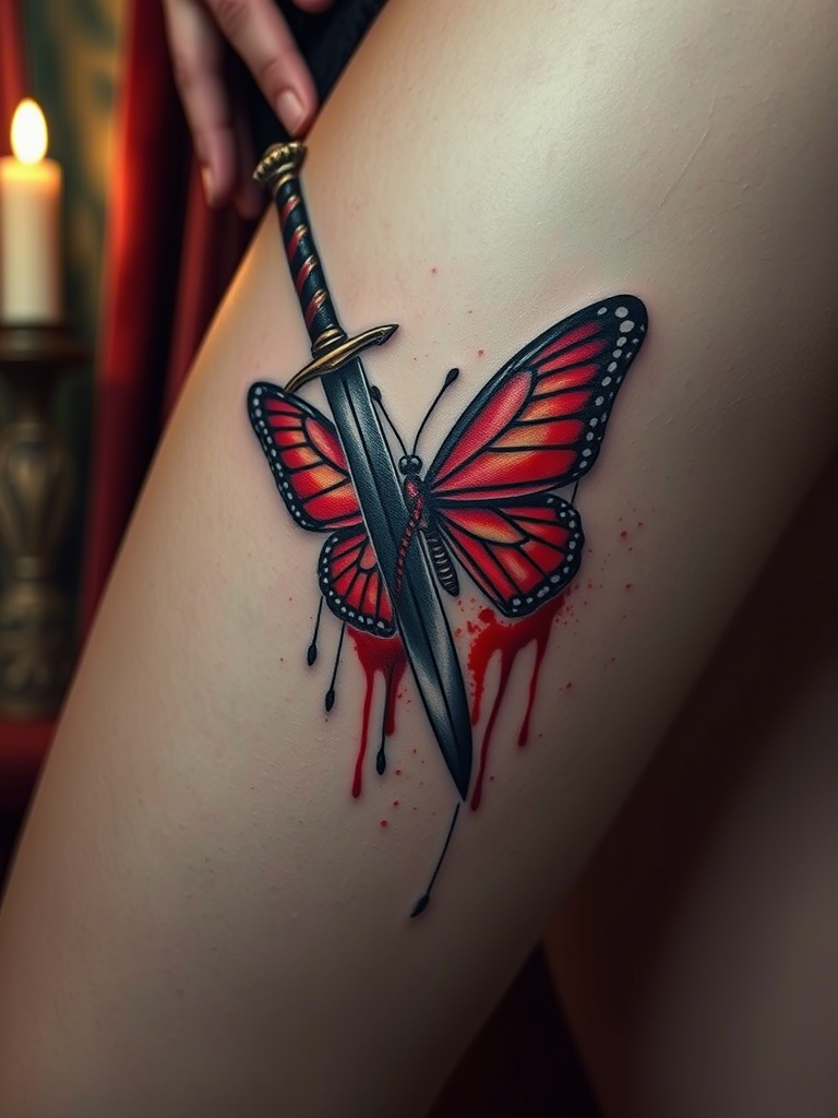 20+ Red Butterfly Tattoo Ideas for You