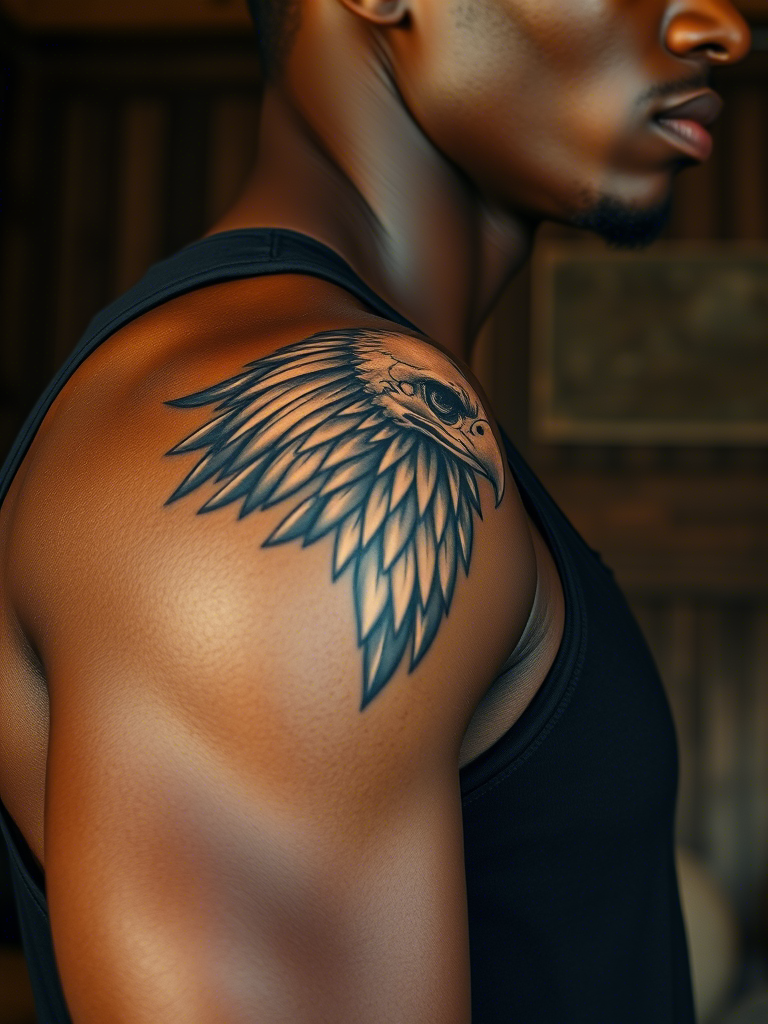 Eagle Tattoo Ideas on Shoulder for Men