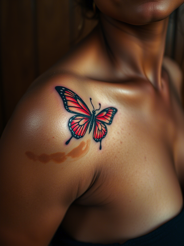 20+ Red Butterfly Tattoo Ideas for You