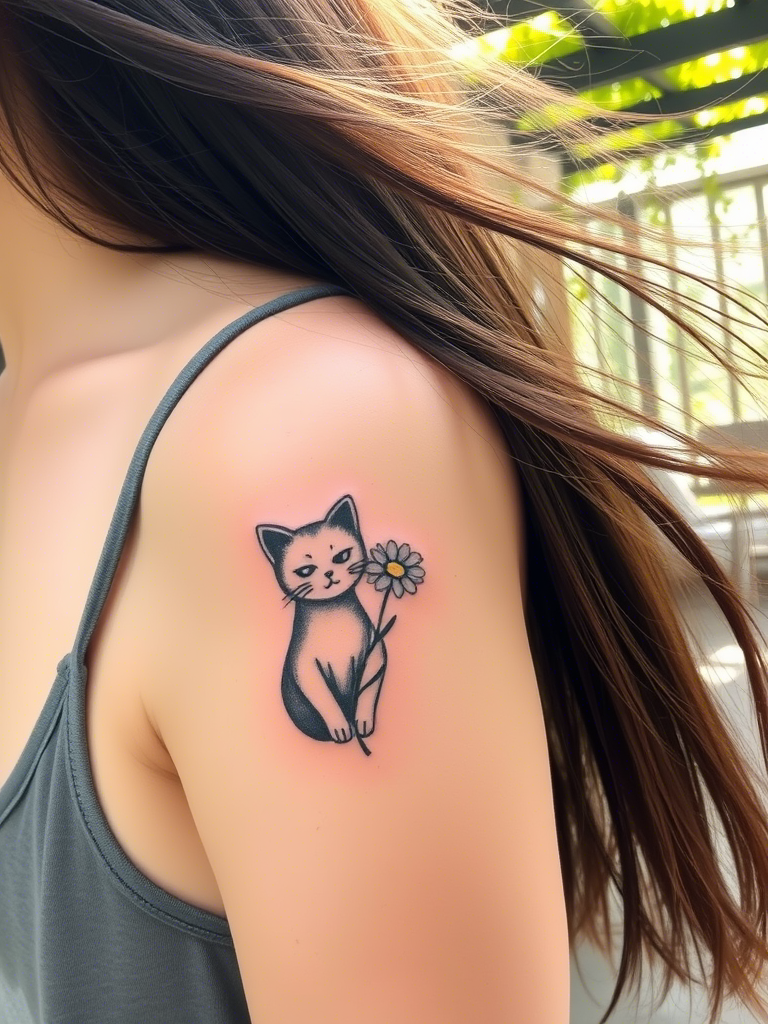 Simple Cat Tattoo Ideas