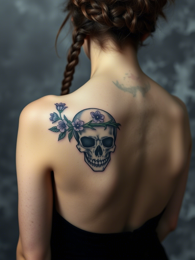 Floral Skull Tattoo Ideas