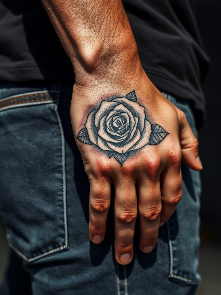 Amazing Rose Tattoo Ideas on Hand