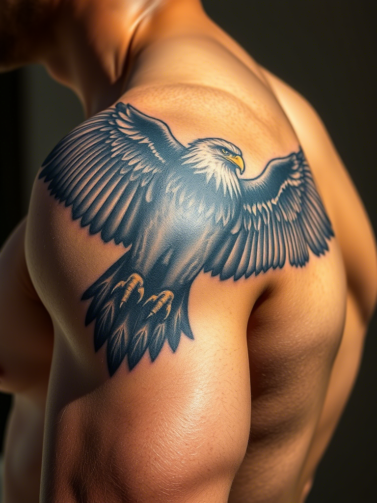 Eagle Tattoo Ideas on Shoulder for Men