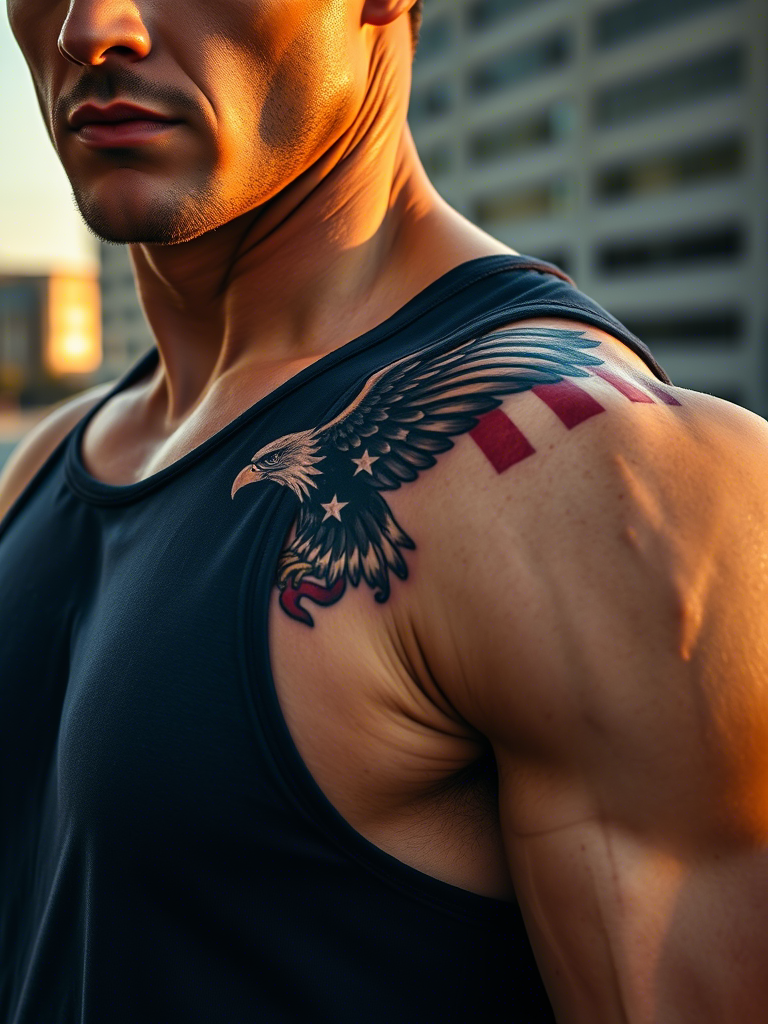 Eagle Tattoo Ideas on Shoulder for Men