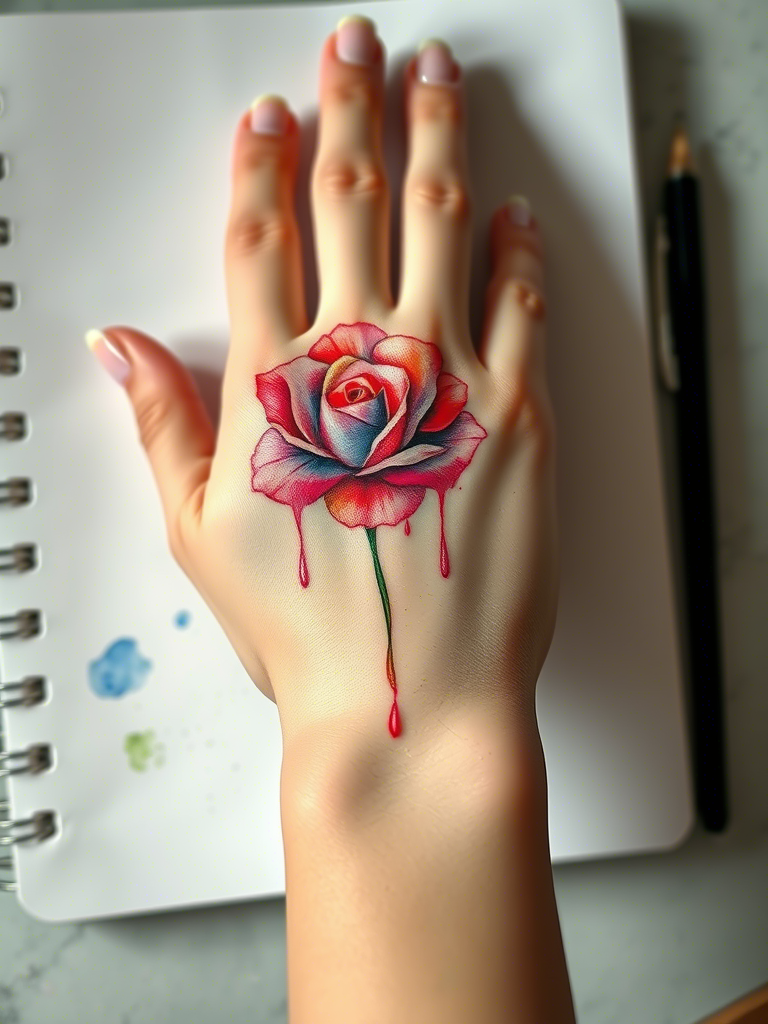 Amazing Rose Tattoo Ideas on Hand