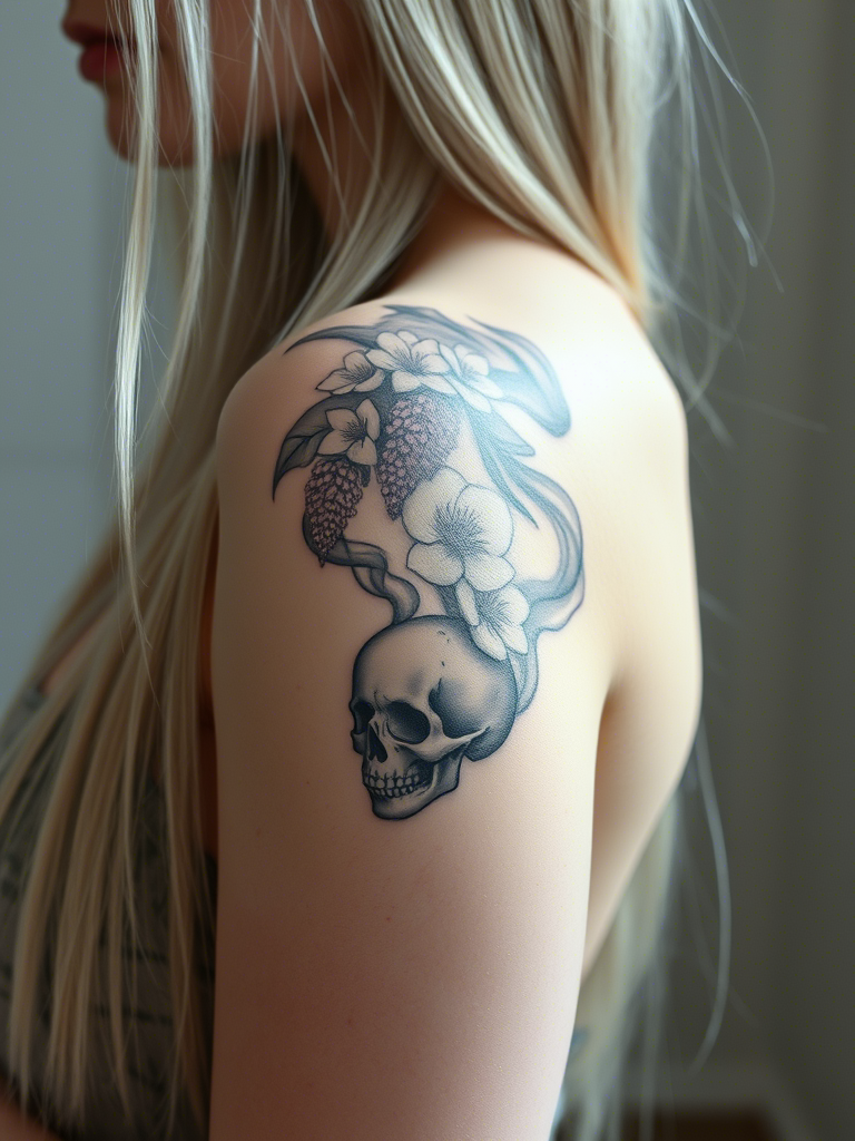 Floral Skull Tattoo Ideas