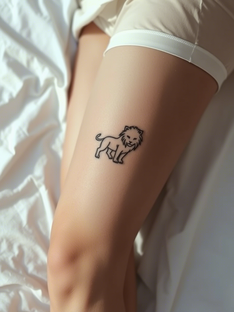 Simple Lion Tattoo Ideas