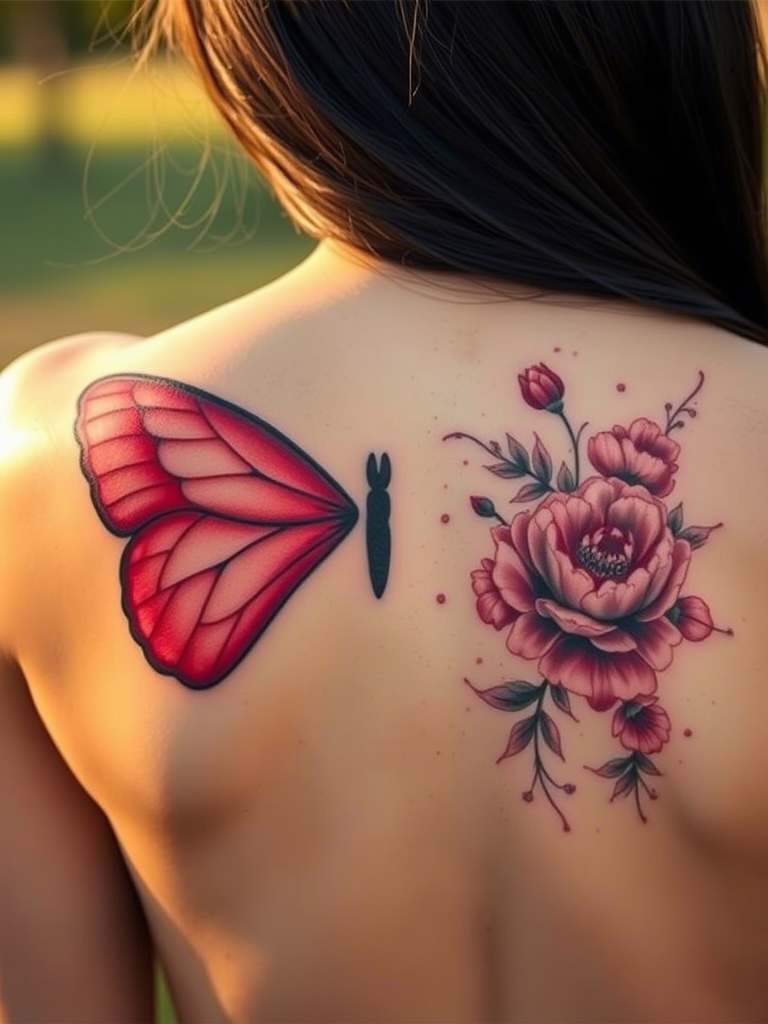 20+ Red Butterfly Tattoo Ideas for You