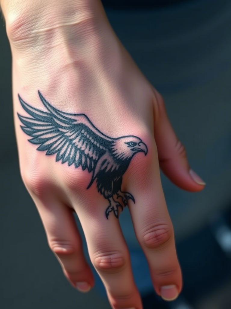 Eagle Tattoo Ideas on Hand