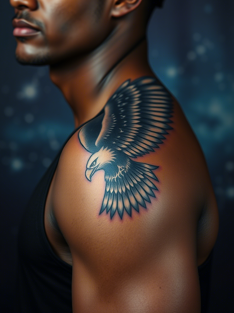 Eagle Tattoo Ideas on Shoulder for Men