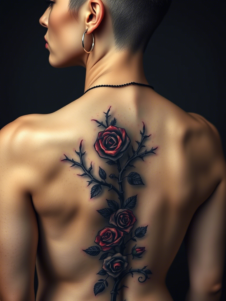 20+ Elegant Floral Spine Tattoo