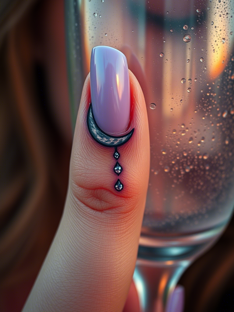 20+ Moon and Sparkles Tattoos on the Thumb That'll Catch the Night Right in Your Hands