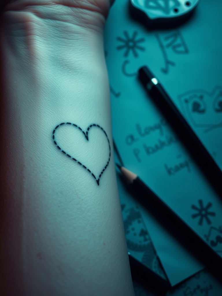 20+ Minimalist Heart Outline Tattoos to Steal Yours