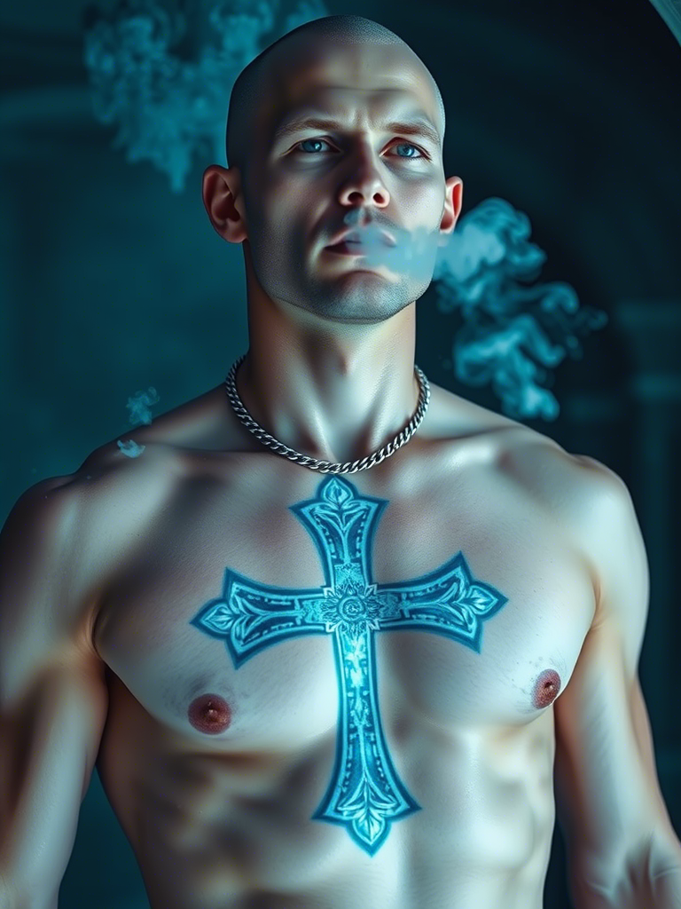 20+ Cyber Sigilism Tattoos of a Cross: Digital Mysticism Meets Sacred Ink