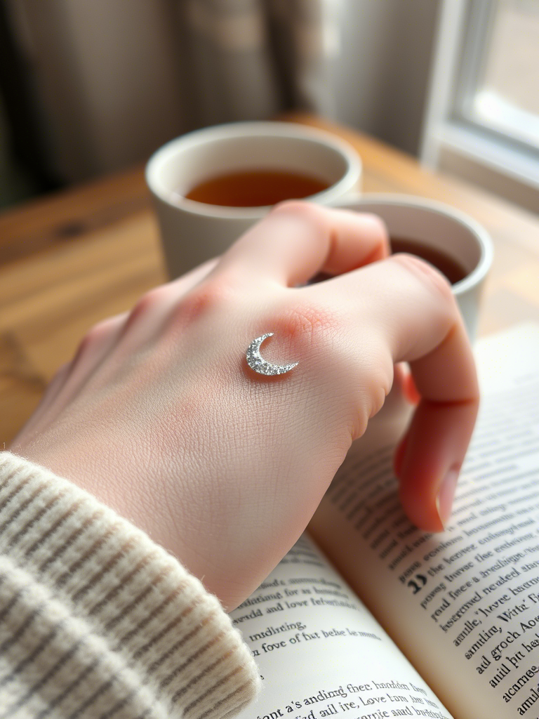 20+ Tiny Sparkly Moon Tattoos