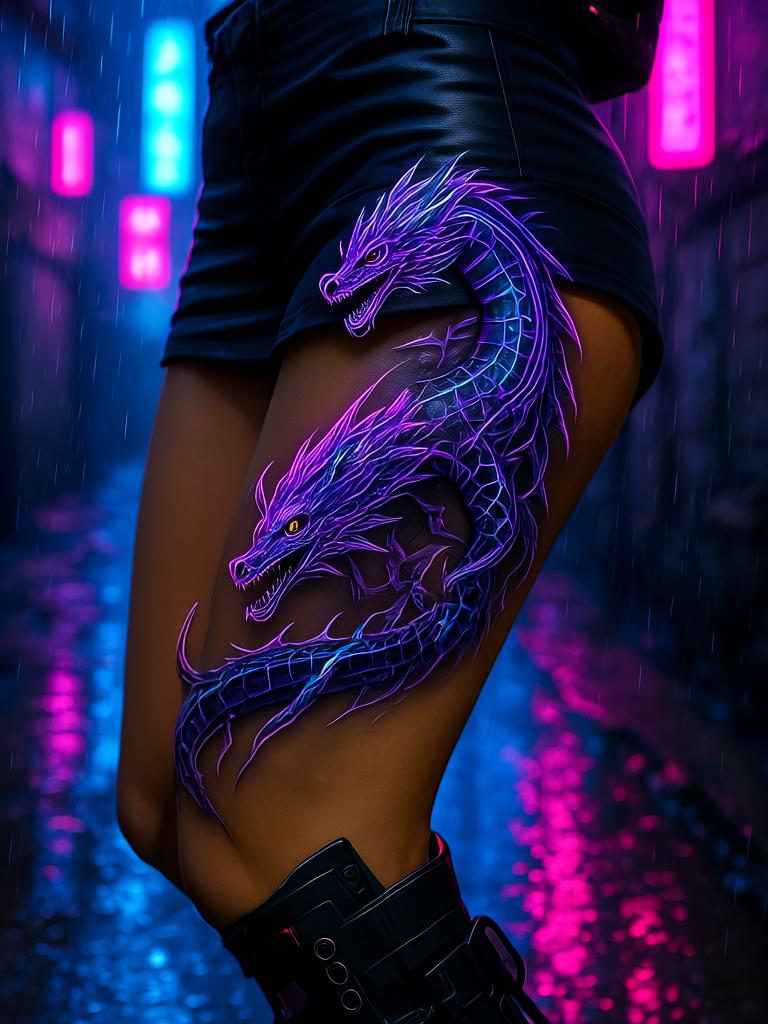 20+ Thigh Dragon Tattoos for Women That'll Set Your Soul on Fire