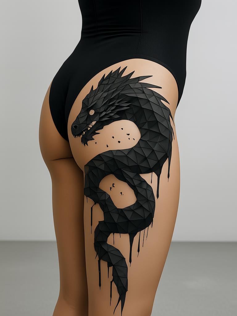 20+ Thigh Dragon Tattoos for Women That'll Set Your Soul on Fire
