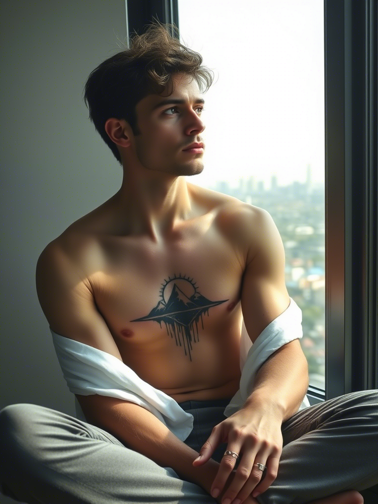 20+ Abstract Mountain Tattoos on the Ribcage