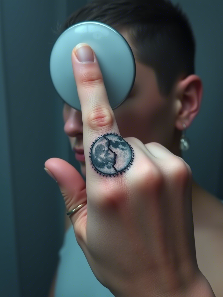 20+ Moon and Sparkles Tattoos on the Thumb That'll Catch the Night Right in Your Hands