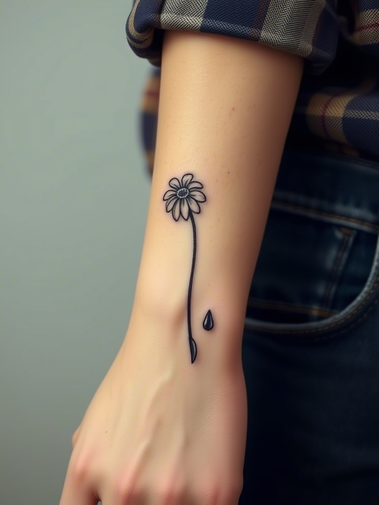 20+ Minimalistic Forearm Floral Tattoo Ideas