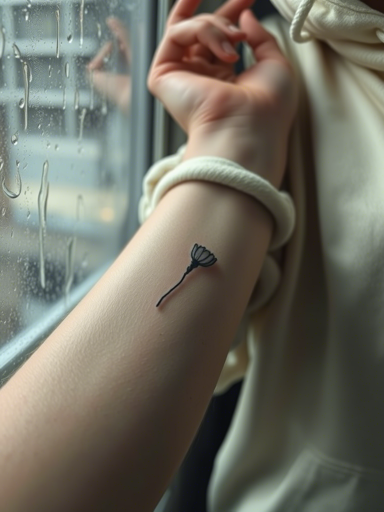 20+ Minimalistic Forearm Floral Tattoo Ideas
