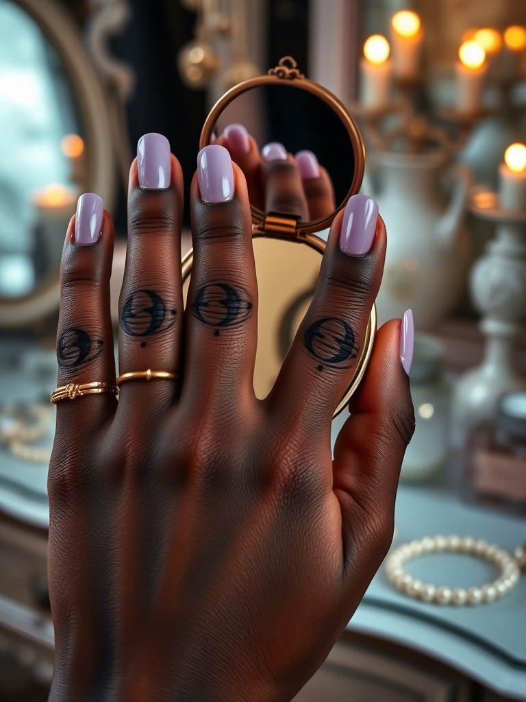 20+ Moon and Sparkles Tattoos on the Thumb That'll Catch the Night Right in Your Hands
