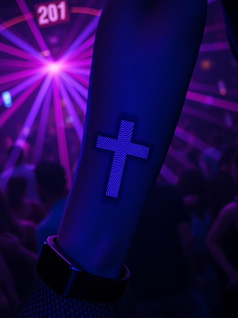 20+ Cyber Sigilism Tattoos of a Cross: Digital Mysticism Meets Sacred Ink