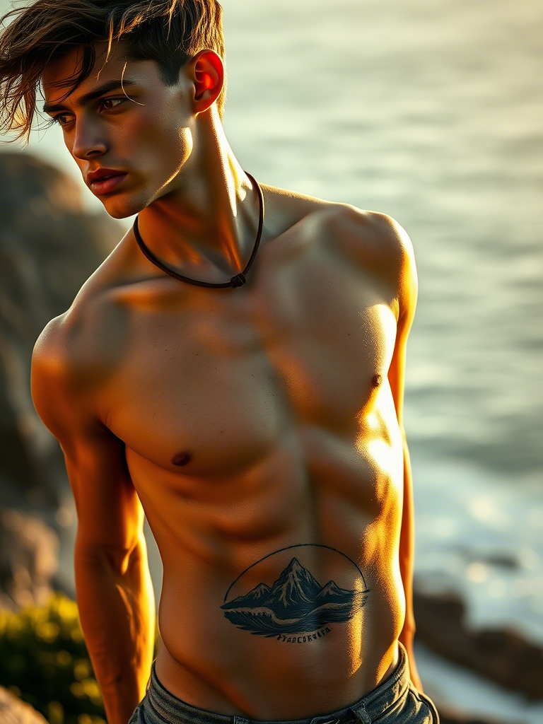 20+ Abstract Mountain Tattoos on the Ribcage