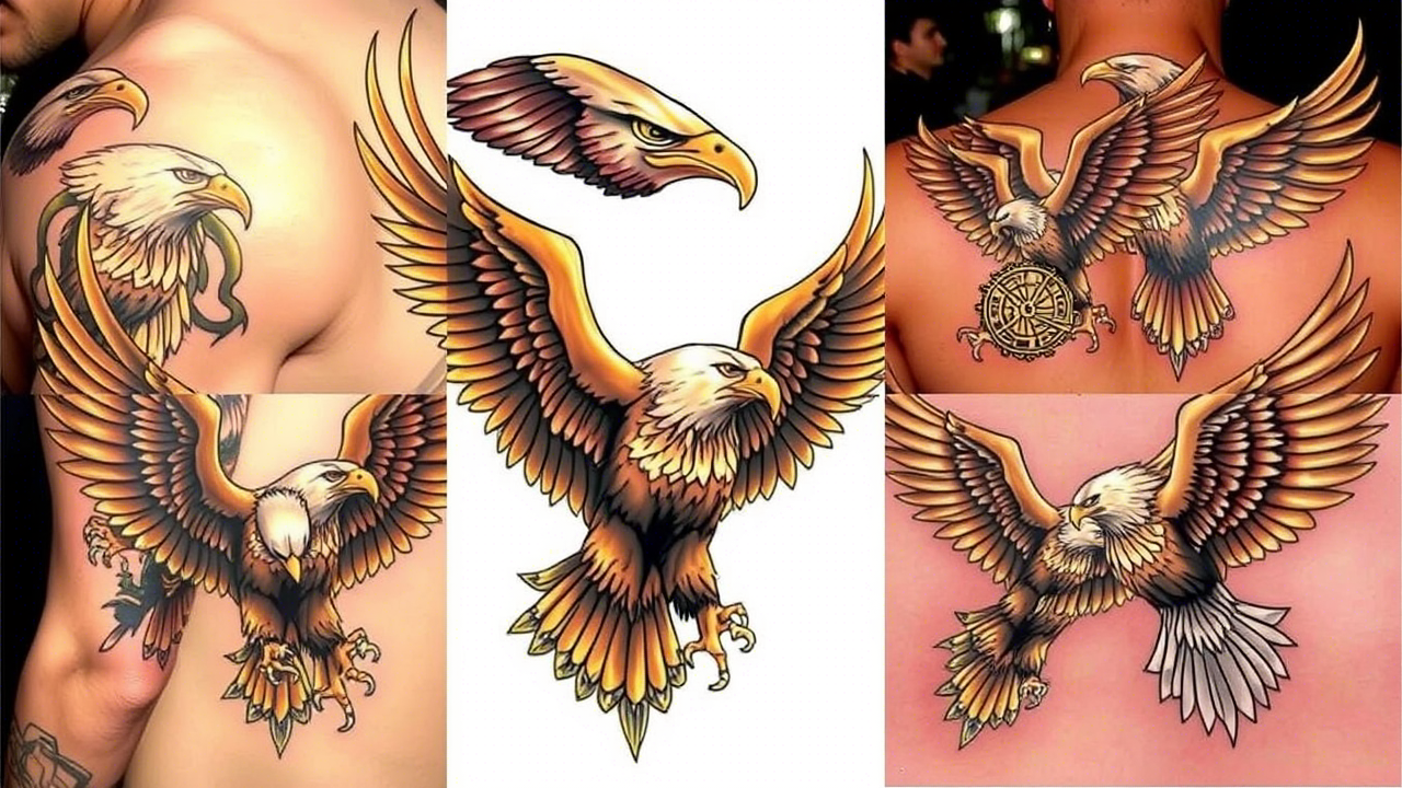 20+ Golden Eagle Tattoos That Soar With Meaning and Might
