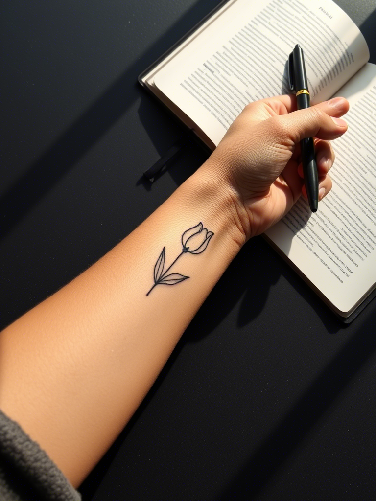20+ Minimalistic Forearm Floral Tattoo Ideas
