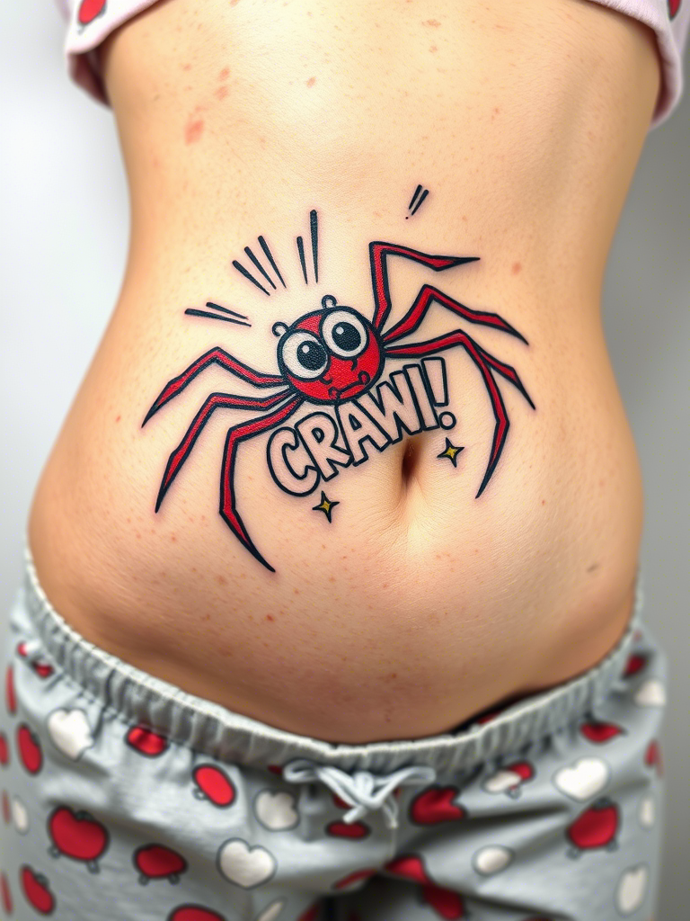 20+ Abdomen Spider Tattoo Ideas