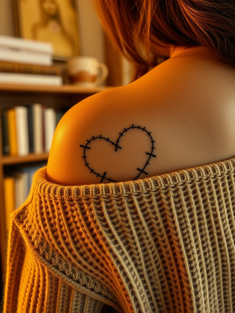 20+ Minimalist Heart Outline Tattoos to Steal Yours
