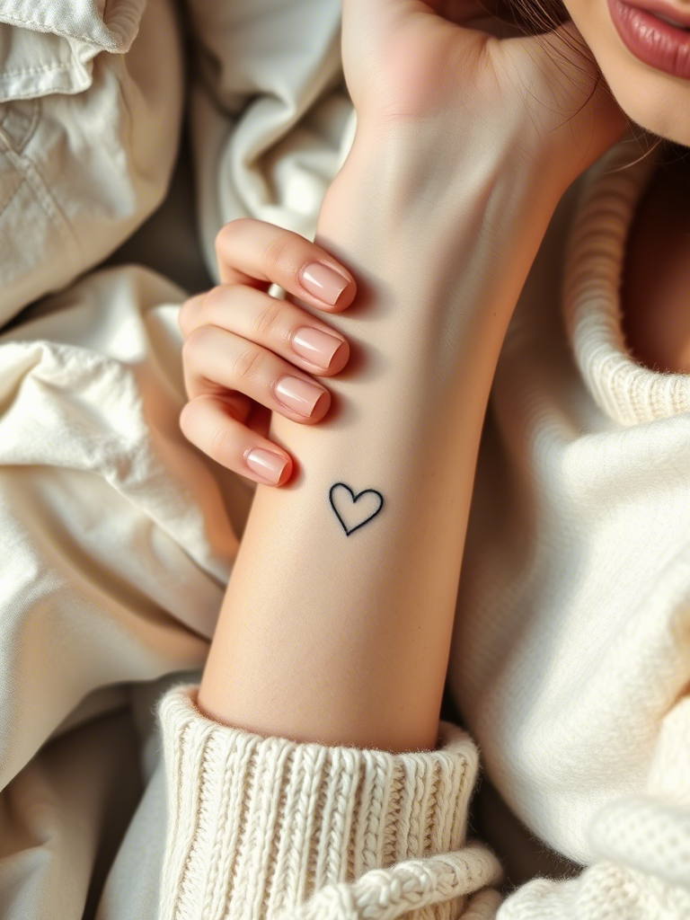 20+ Minimalist Heart Outline Tattoos to Steal Yours