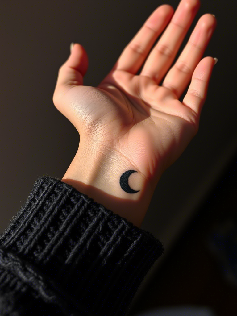 20+ Tiny Sparkly Moon Tattoos
