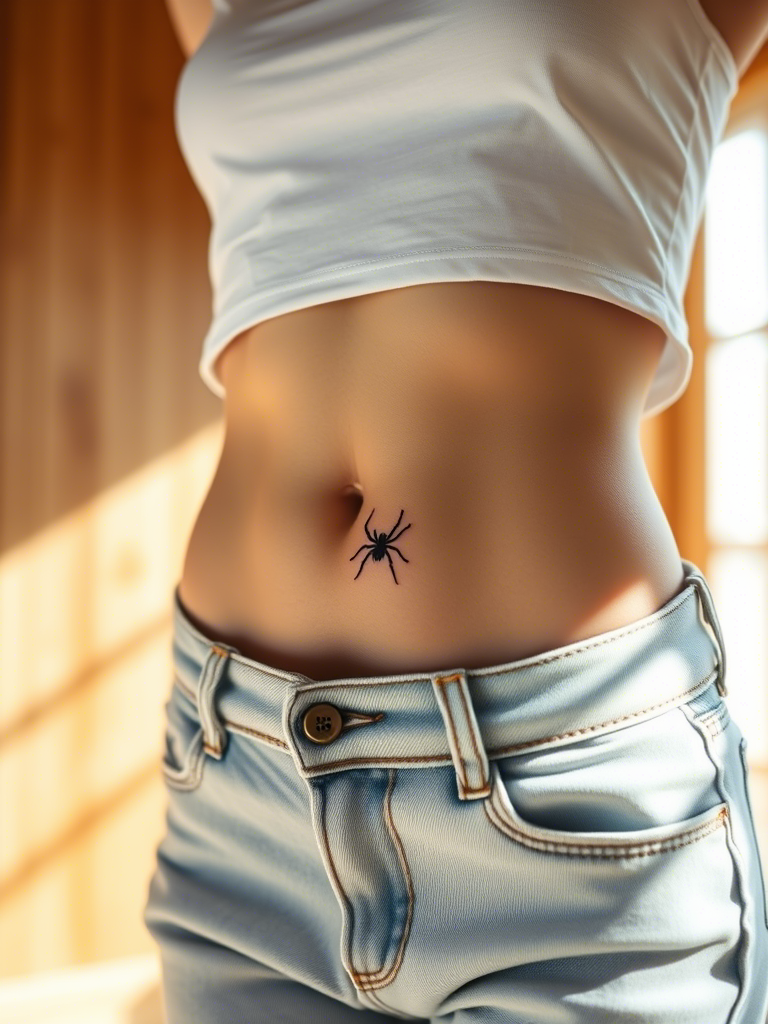 20+ Abdomen Spider Tattoo Ideas