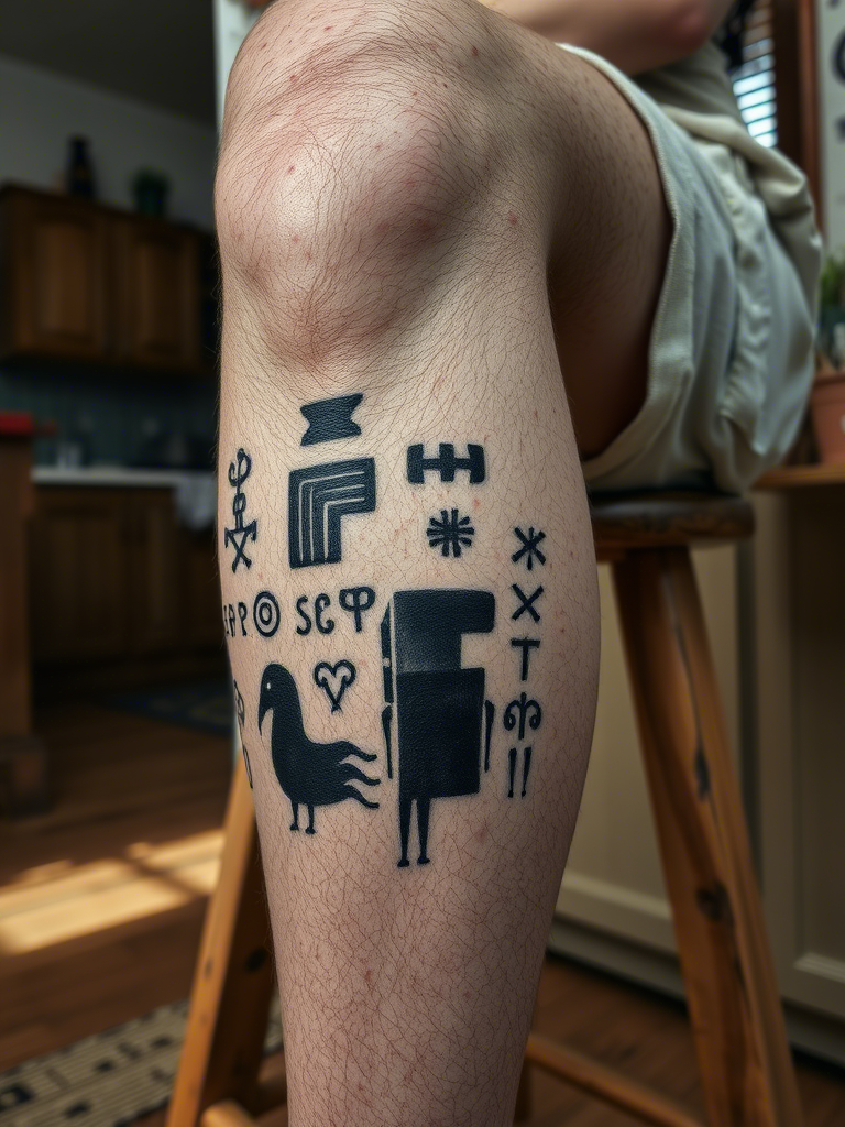 20+ Satisfying and Abstract Knee Tattoo Ideas
