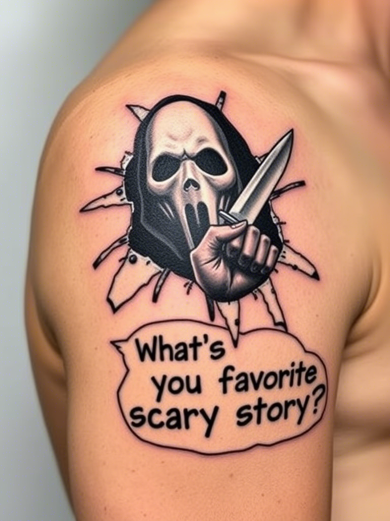 20+ Scream (Ghostface) Tattoos That’ll Haunt You—in the Coolest Way Possible