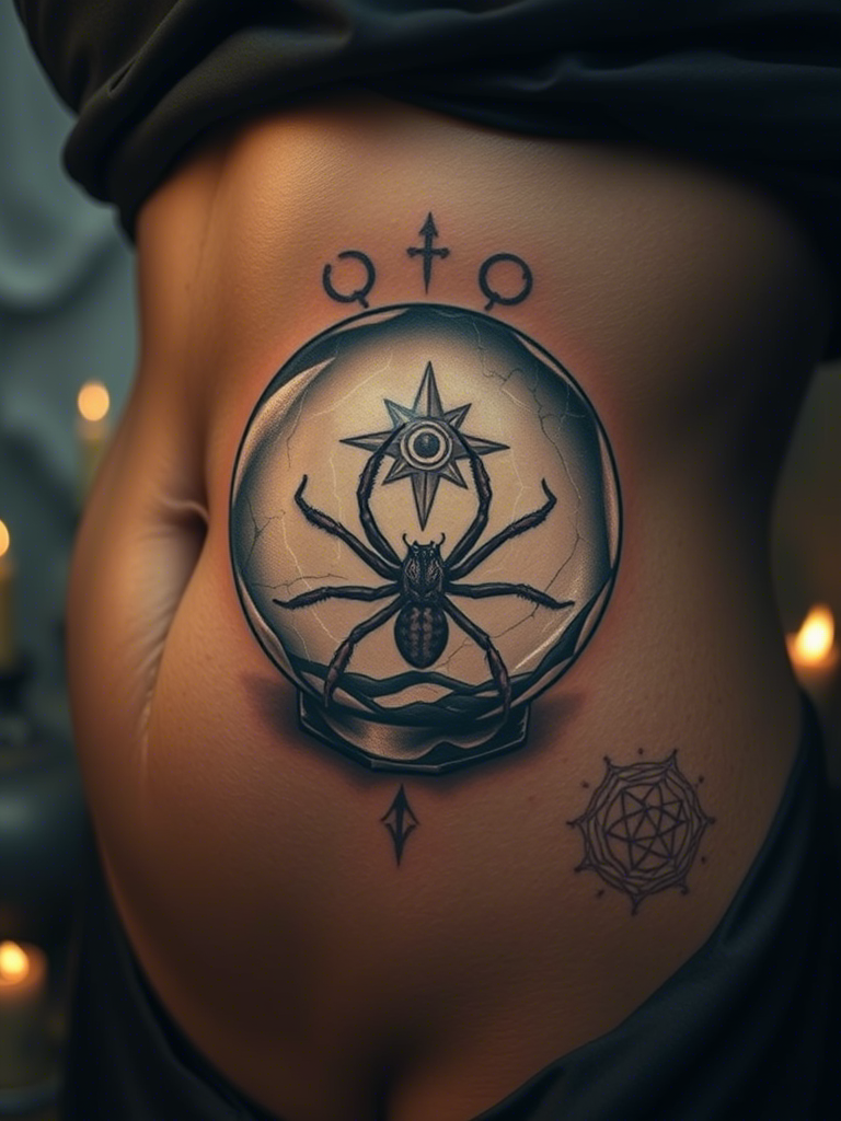 20+ Abdomen Spider Tattoo Ideas