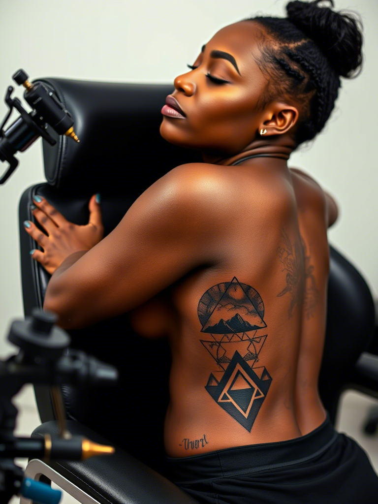 20+ Abstract Mountain Tattoos on the Ribcage