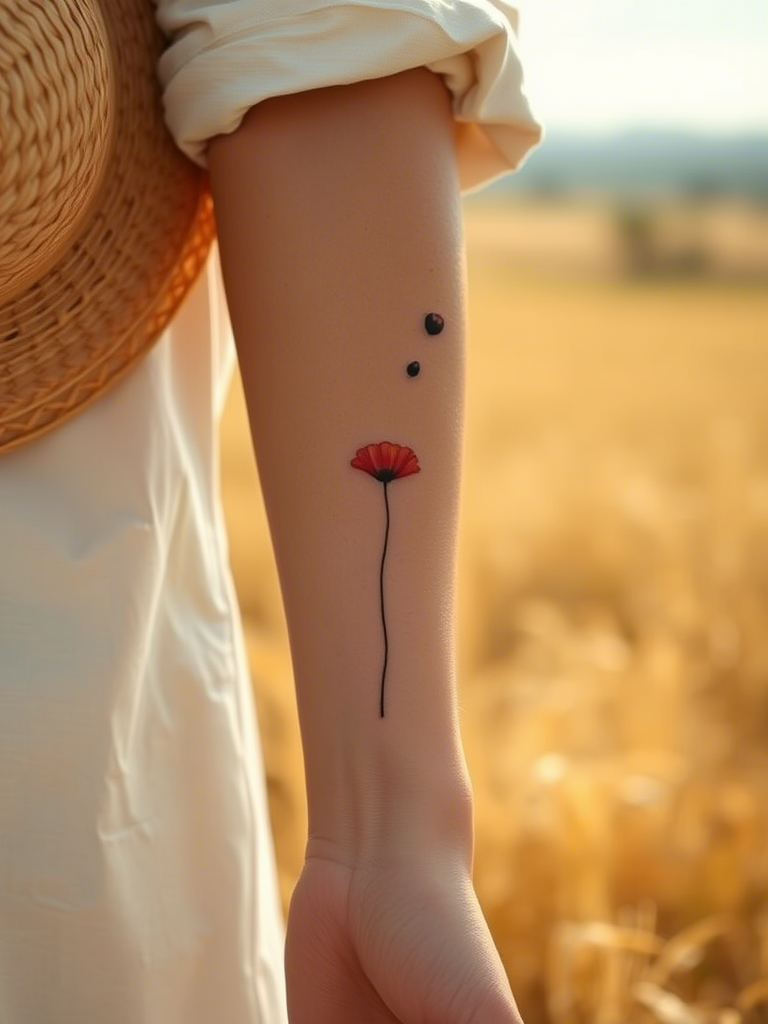 20+ Minimalistic Forearm Floral Tattoo Ideas