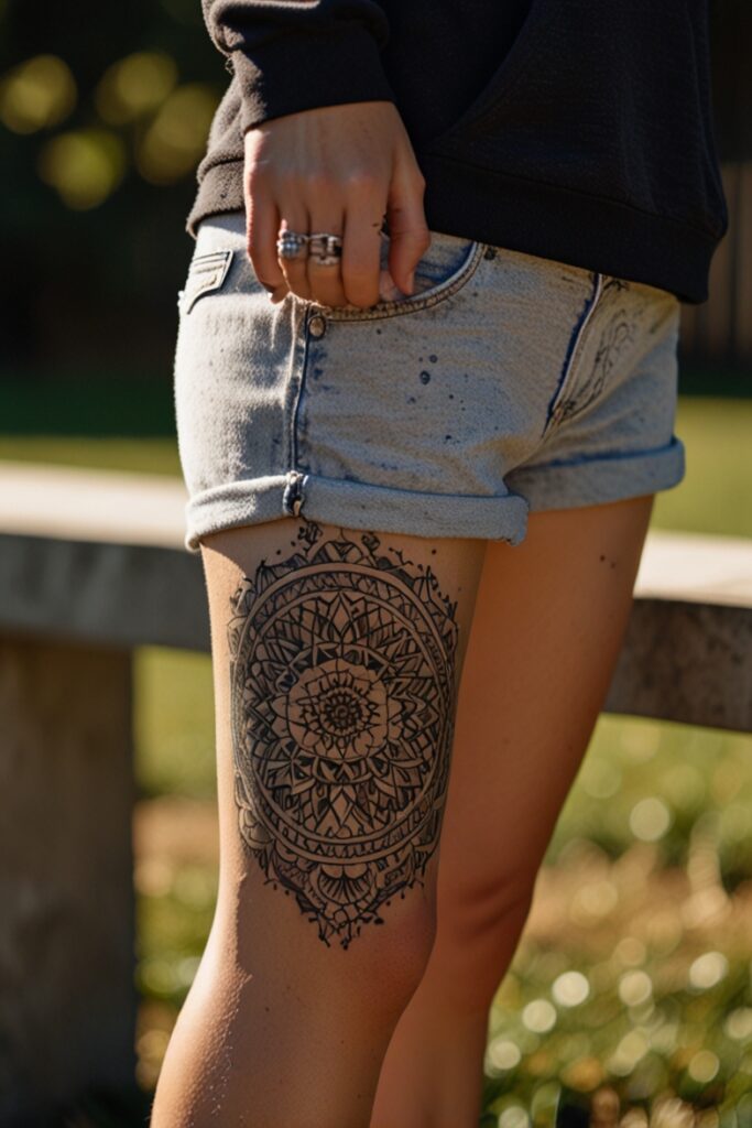 20+ Satisfying and Abstract Knee Tattoo Ideas