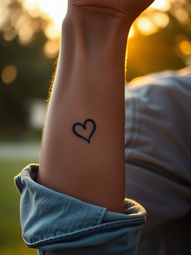 20+ Minimalist Heart Outline Tattoos to Steal Yours