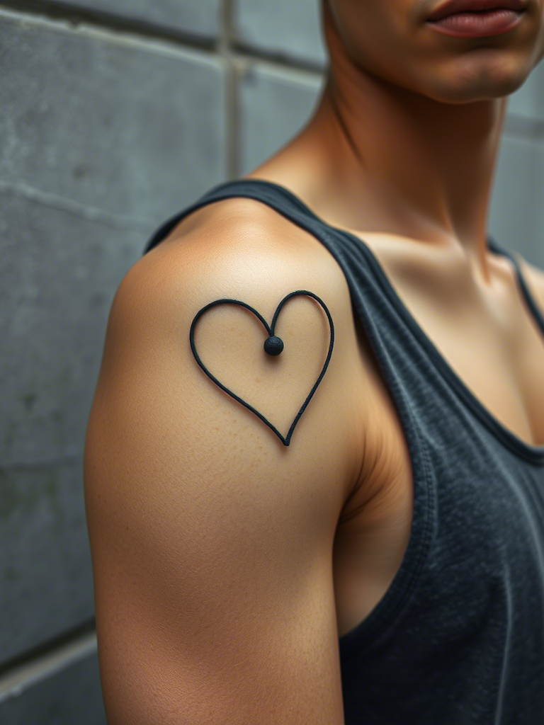 20+ Minimalist Heart Outline Tattoos to Steal Yours