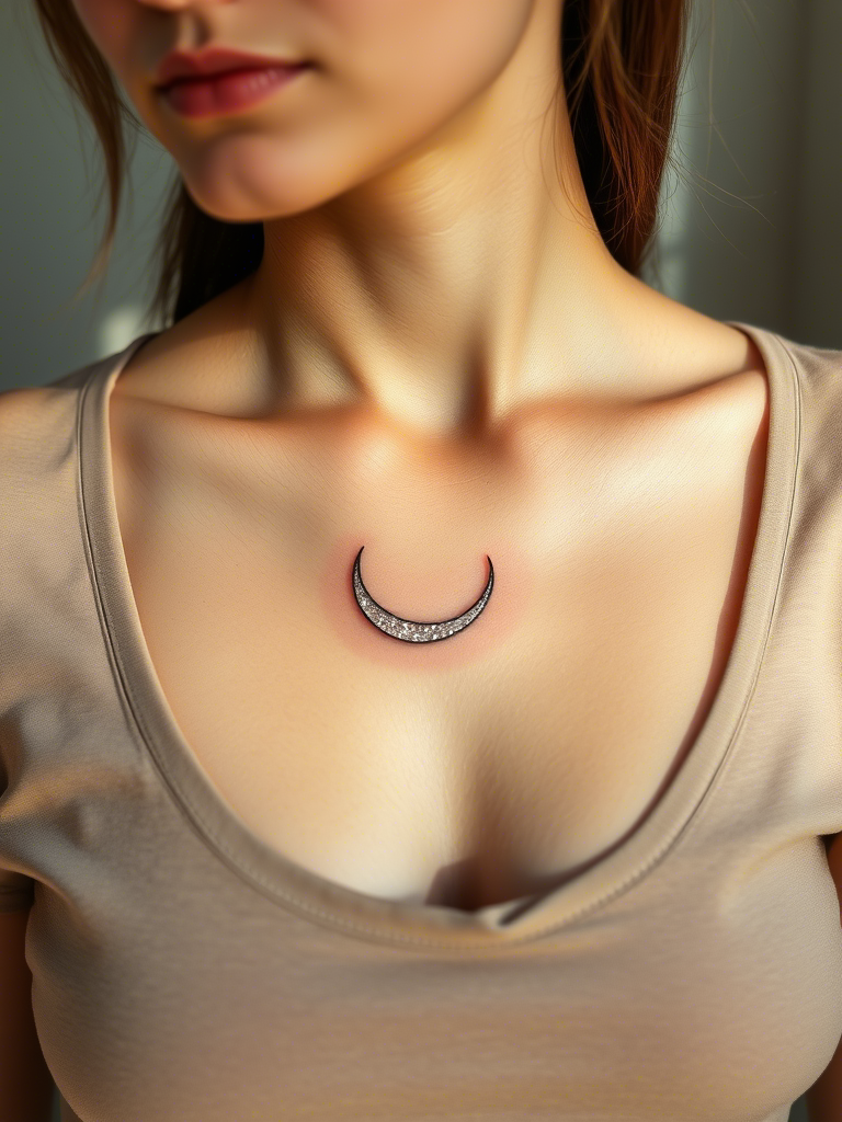20+ Tiny Sparkly Moon Tattoos
