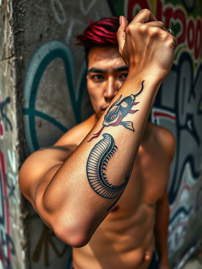 20+ Black and Red Koi Fish Forearm Tattoos That’ll Make You Rethink Everything You Thought About Ink